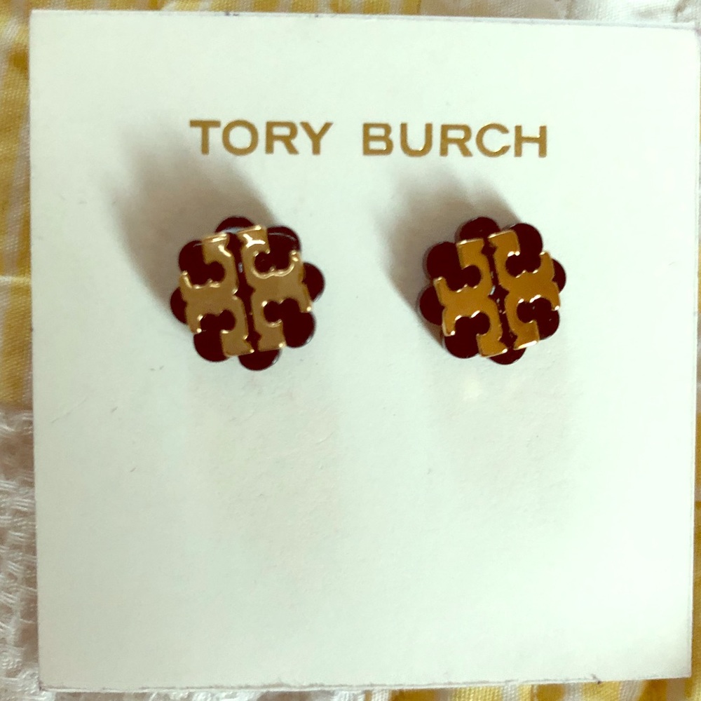 Tory Burch logo earrings